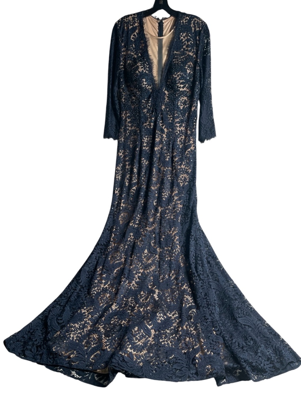 Jovani Women’s Size 12 Black Lace Mermaid Evening Gown — NWOT